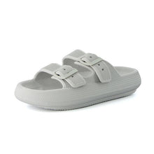 Load image into Gallery viewer, Grey Buckle Slides