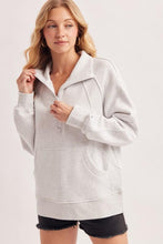 Load image into Gallery viewer, Heather Grey Quarter-Zip Pullover