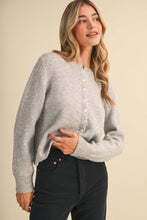 Load image into Gallery viewer, Heather Grey Sweater Cardigan
