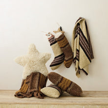 Load image into Gallery viewer, Cream Faux Fur Star Pillow