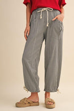 Load image into Gallery viewer, Black Stripe Parachute Pants