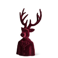 Load image into Gallery viewer, Burgundy Stag Bust Figurine