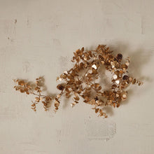 Load image into Gallery viewer, Faux Gold Eucalyptus Garland with Pinecones