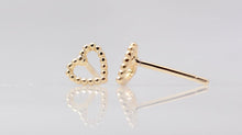 Load image into Gallery viewer, Teenie Beaded Heart Studs