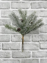Load image into Gallery viewer, 12" Snow Pine Pick