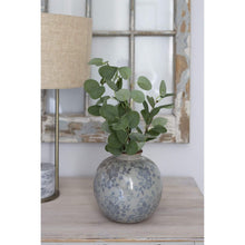 Load image into Gallery viewer, Blue Floral Round Vase