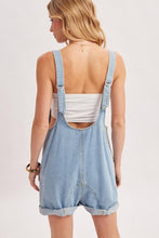 Load image into Gallery viewer, Light Wash Lesley Romper with Pockets