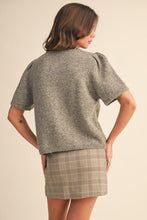 Load image into Gallery viewer, Charcoal Mocha Short Sleeve Cardigan