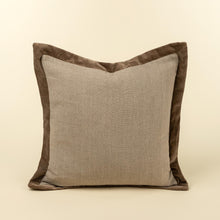 Load image into Gallery viewer, Chocolate Linen Edge Pillow
