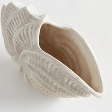 Load image into Gallery viewer, Cream Nautilus Shell Vase
