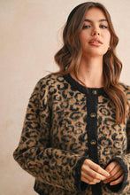 Load image into Gallery viewer, Leopard Print Sweater Cardigan
