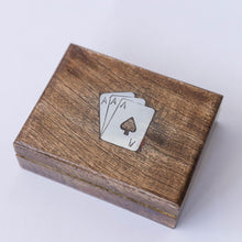 Load image into Gallery viewer, Wooden Card Box Aces