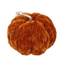 Load image into Gallery viewer, Amber Velvet Pumpkin with Gold Stem