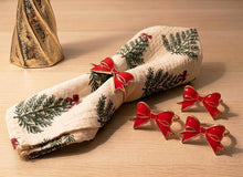 Load image into Gallery viewer, Christmas Tree with Bows Napkin