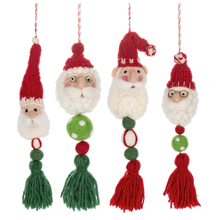 Load image into Gallery viewer, Handcrafted Santa Head Ornaments