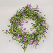 Load image into Gallery viewer, Purple Flowers Wreath