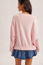 Load image into Gallery viewer, Pink Penelope Waffle Oversized Terry Top