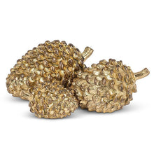 Load image into Gallery viewer, Gold Pinecone Figurine