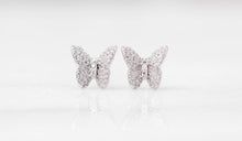Load image into Gallery viewer, Pave Butterfly Studs