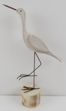 Load image into Gallery viewer, Wooden Stork on Stump