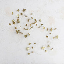 Load image into Gallery viewer, Gold Glitter Paper Star Garland