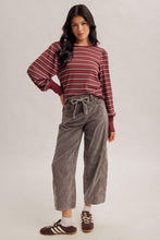 Load image into Gallery viewer, Burgundy Lennon Stripe Shirt