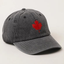 Load image into Gallery viewer, Canadian Maple Leaf Embroidered Denim Cap