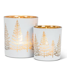 Load image into Gallery viewer, White/Gold Tree Tealight