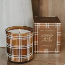 Load image into Gallery viewer, Pumpkin Spice Plaid Boxed Candle