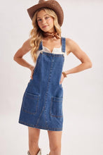 Load image into Gallery viewer, Posie Denim Overalls Dress