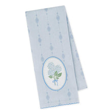 Load image into Gallery viewer, Blue Hydrangeas Embellished Dish Towel