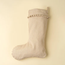 Load image into Gallery viewer, Beige Ticking Stripe Stocking