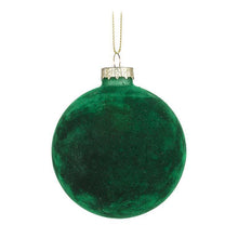 Load image into Gallery viewer, Green Velvet Ball Ornament