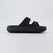Load image into Gallery viewer, Black Buckle Slides