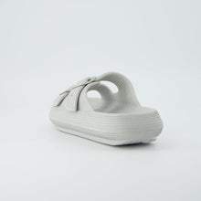 Load image into Gallery viewer, Grey Buckle Slides