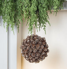 Load image into Gallery viewer, Snowy Pinecone Ball Ornament