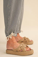 Load image into Gallery viewer, Black Stripe Parachute Pants