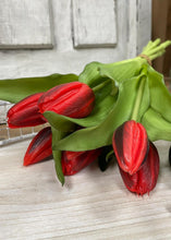 Load image into Gallery viewer, 12" Real Touch Red Tulip Bundle