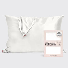 Load image into Gallery viewer, Queen Ivory Satin Pillowcase