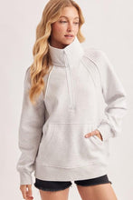 Load image into Gallery viewer, Heather Grey Quarter-Zip Pullover