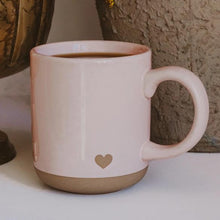 Load image into Gallery viewer, Pink Mini Heart Stoneware Mug
