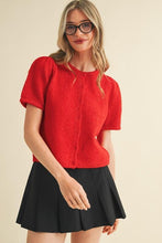 Load image into Gallery viewer, Red Short Sleeve Cardigan