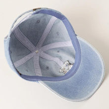 Load image into Gallery viewer, Bow Embroidered Denim Cap