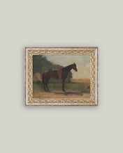 Load image into Gallery viewer, Saddled Horse Antique Framed Art