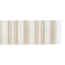 Load image into Gallery viewer, Coastal Sands Cotton/Jute Stripe Table Runner