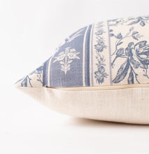 Load image into Gallery viewer, French Blue Floral Pillow