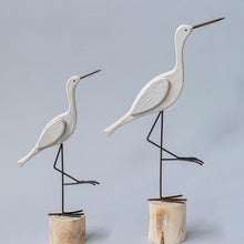 Load image into Gallery viewer, Wooden Stork on Stump