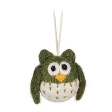 Load image into Gallery viewer, Mini Felt Owl Ornament