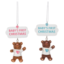 Load image into Gallery viewer, Bear Baby's First Christmas Ornaments