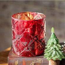 Load image into Gallery viewer, Distressed Red Check Votive